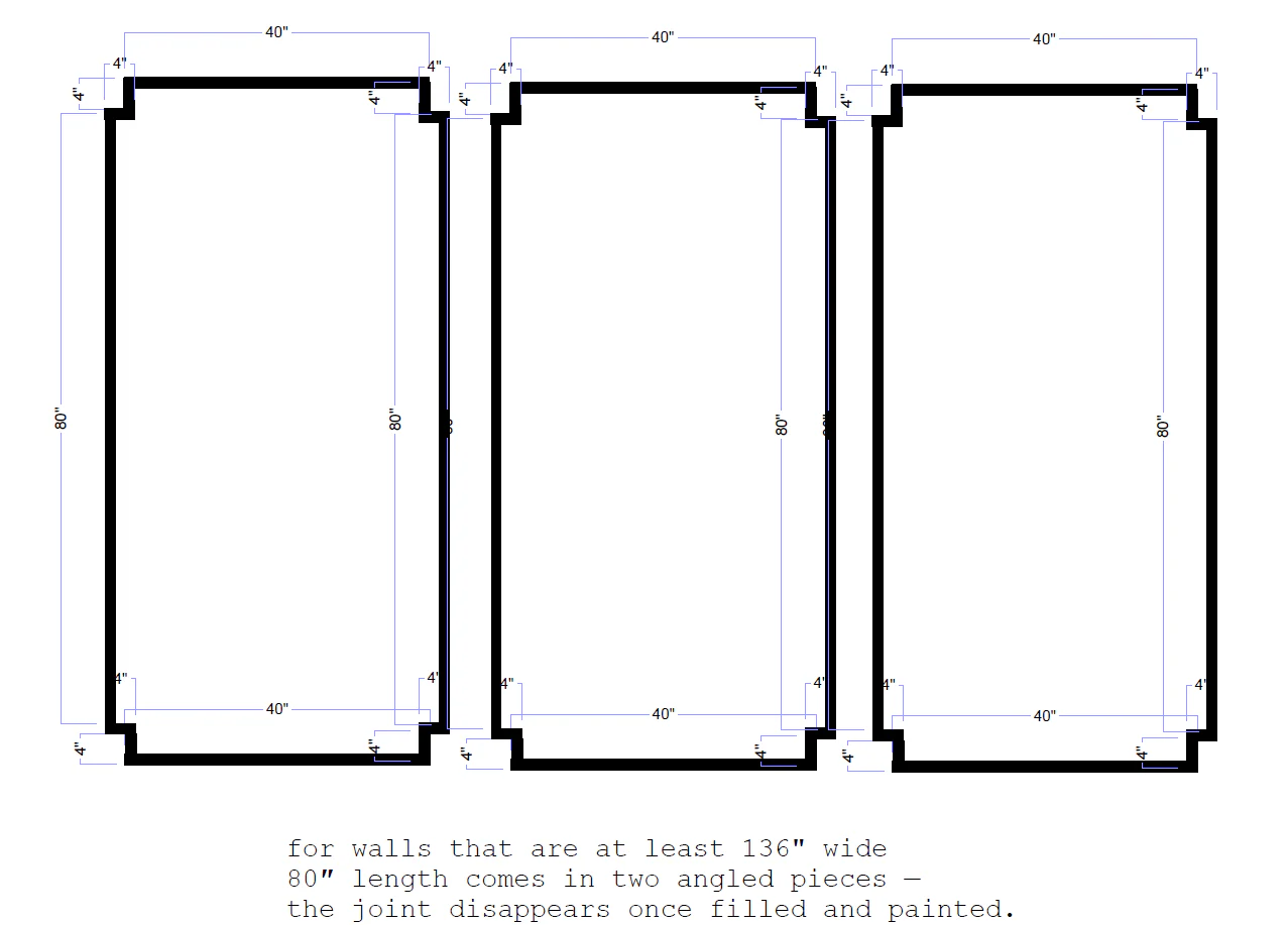 Pre-cut Wall Trim Kit- Wall Molding- Paintable Wainscoting - Image 5