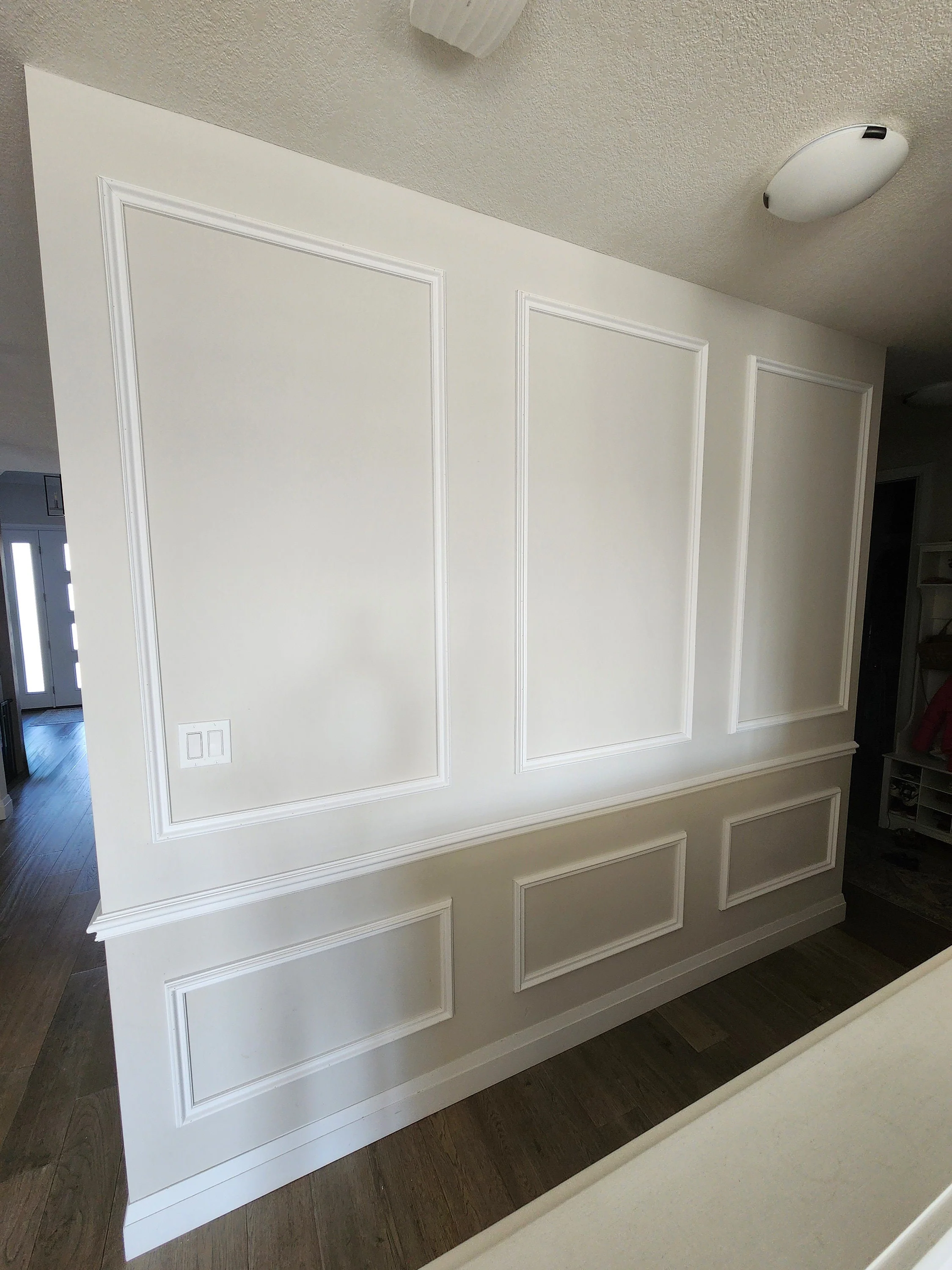 Wall Molding Kit- Wall Trim Accent Wall- Wainscoting- Box Paneling- Polyurethane Molding- 9' Ceiling- 1 Panel and Chair Rail - Image 3