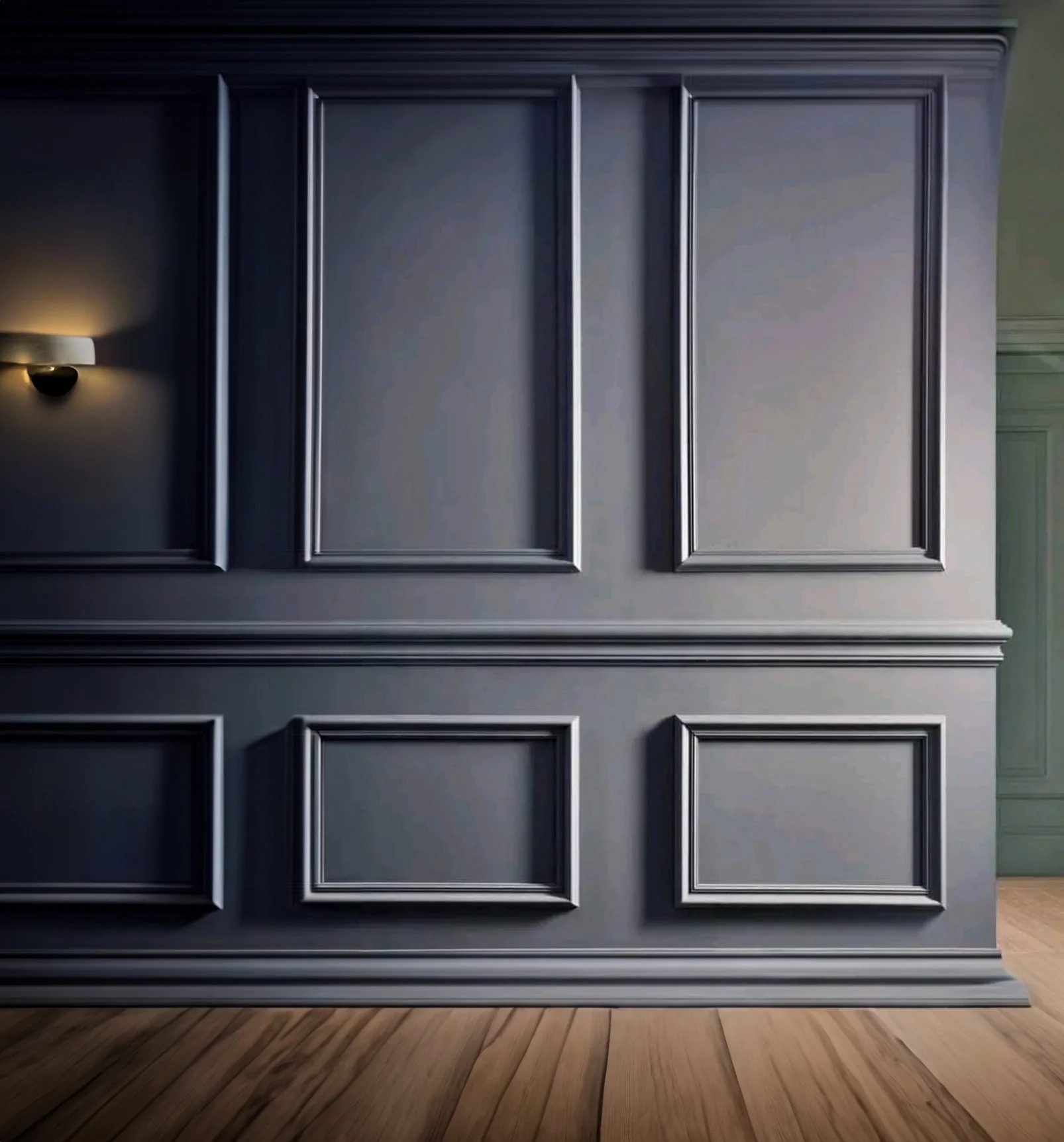 Wall Molding Kit- Wall Trim Accent Wall- Wainscoting- Box Paneling- Polyurethane Molding- 9' Ceiling- 1 Panel and Chair Rail - Image 6