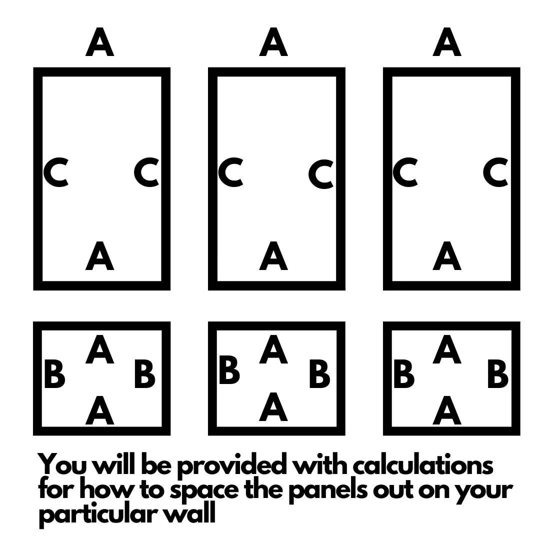 Wall Trim Kit- Wall Molding- Accent Wall Paneling- Wainscoting- Picture Frame Style Paneling- Dining Room Wall- 3 Panels - Image 3